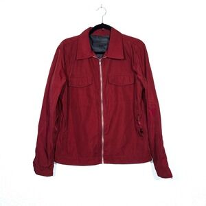 Triumph Over Tragedy Burgundy Red Merlot Perth Coated Jacket‎ Size Medium